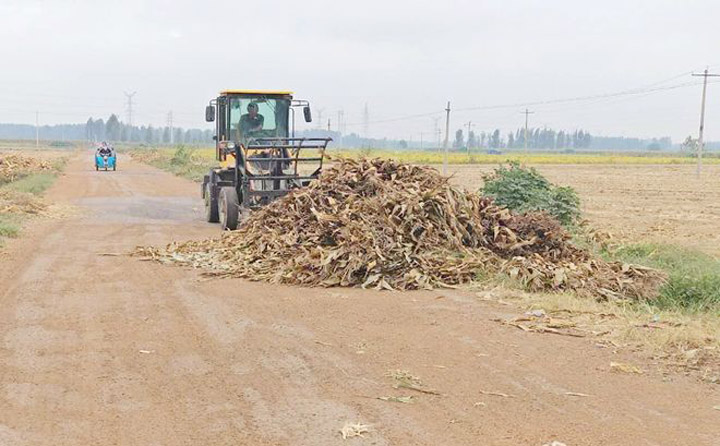 秸稈隨意堆放路邊 秸稈隨意堆放路邊