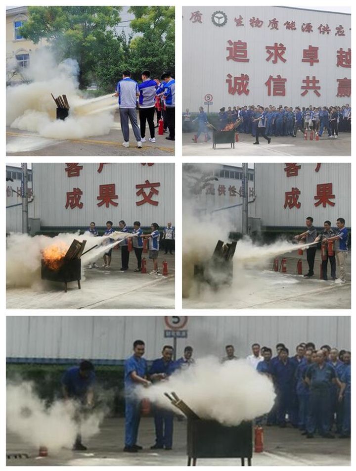 隨后，集團(tuán)消防安全員為廣大職工講解滅火器和消防水槍的使用方法，并現(xiàn)場(chǎng)演示。廣大員工積極參與到教學(xué)演練當(dāng)中，進(jìn)一步鞏固消防培訓(xùn)知識(shí)。