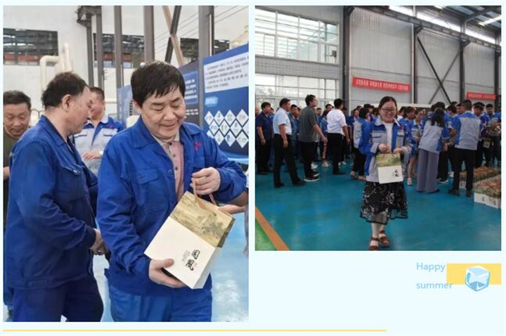 隨著炎炎夏日的來臨，近期氣溫逐步攀升，為切實做好夏季防暑降溫工作，保障員工的身體健康，7月17日下午，山東金格瑞開展“您戰(zhàn)高溫助振興 我送清涼鼓干勁”--夏送清涼主題活動，給所有的員工送上了防暑降溫茶，用愛心給這個炎夏降溫。.jpg